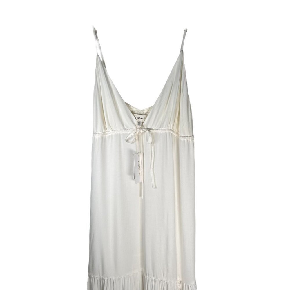 L*Space Medium Maxi Dress Bow White Beach Wedding Summer - Picture 4 of 9